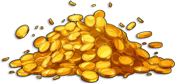 treasure gold coin pile loot